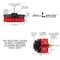 Drill Brush Power Scrubber By Useful Products 5 in W 5 in L Brush, Red R-S-5O-QC-DB - alternate 6